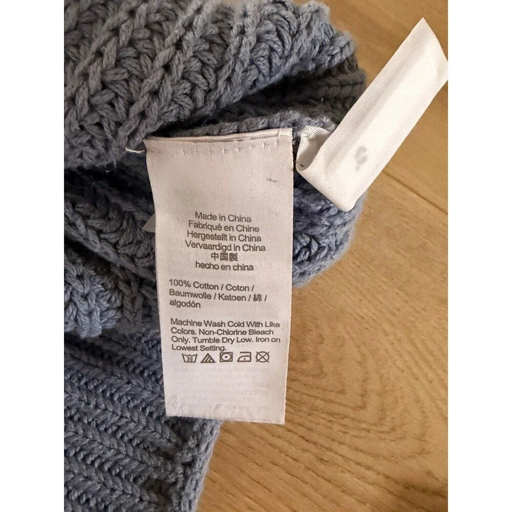 J.Crew Women's XXS Relaxed Marled Rollneck Cotton Sweater Blue 100% cotton